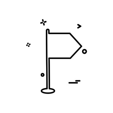 Bayrak simgesi tasarım vektörü