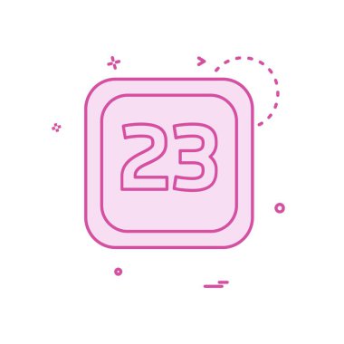 23 tarihi takvim simge tasarlamak vektör