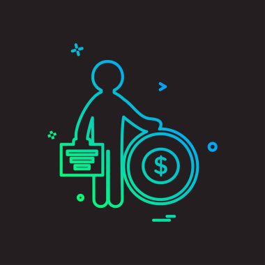 Dolar simgesi tasarım vektörü