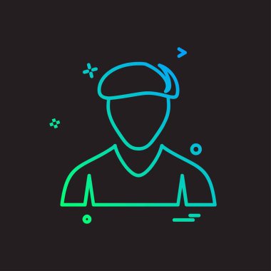 Avatar simge tasarlamak vektör