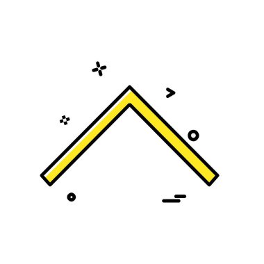 Yukarı ok simgesi tasarım vektörü