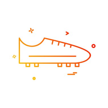 Ayakkabı simgesi tasarım, renkli vektör çizim