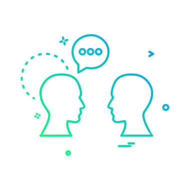 sohbet erkekler simge vektör tasarımı