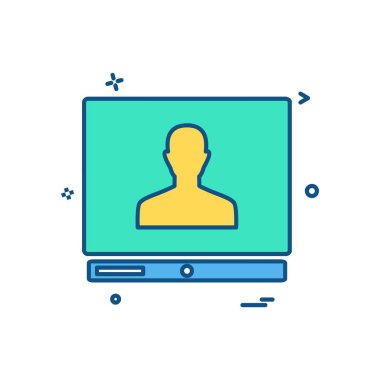 Web sitesi simgesi tasarım, renkli vektör çizim