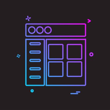 Web düzen simge tasarlamak vektör