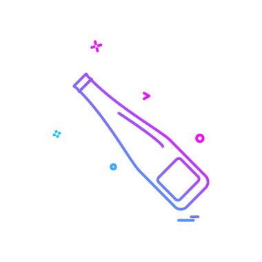 İçki simgesi tasarım, renkli vektör çizim 