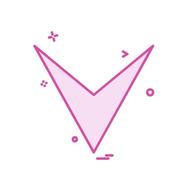 Aşağı ok simgesi tasarım vektörü