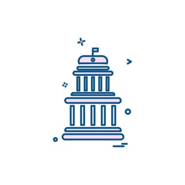 Kale simgesi tasarım, renkli vektör çizim