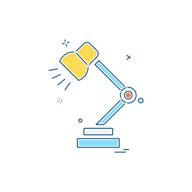 Masa lambası simge tasarlamak vektör 