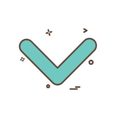 Aşağı ok simgesi tasarım vektörü