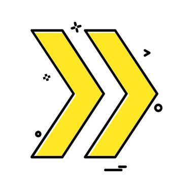 Ok simgesi tasarım vektörü