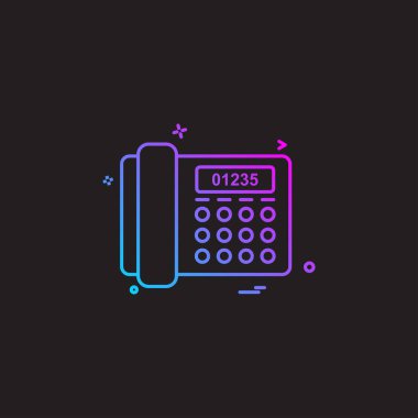 Telefon simgesi tasarım vektörü 