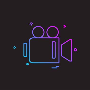 Kamera simgesi tasarım vektörü