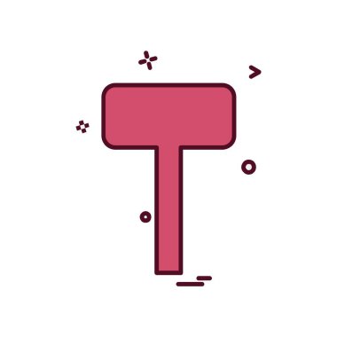 Çekiç araçları simge tasarım vektörü