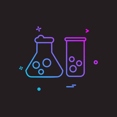 Beaker ikon tasarım vektörü