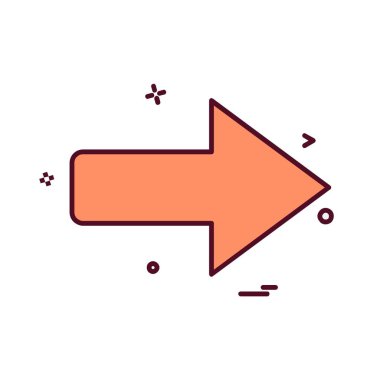 Sağ ok simge tasarlamak vektör