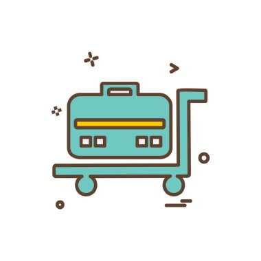 Bagaj simge tasarlamak vektör