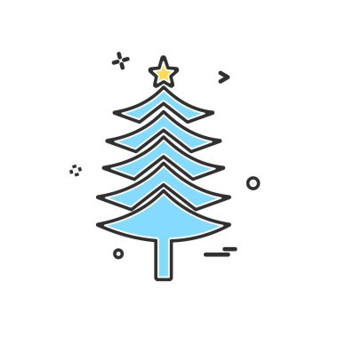 Noel ağacı simge tasarlamak vektör