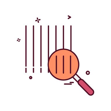 Barkod simgesi tasarım vektörü