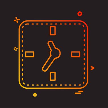 saat düz ikon vektör illüstrasyonu 