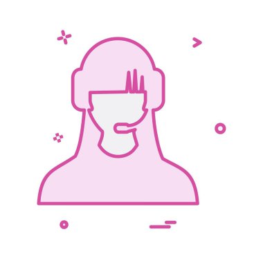 Çağrı merkezi desteği simge tasarlamak vektör 