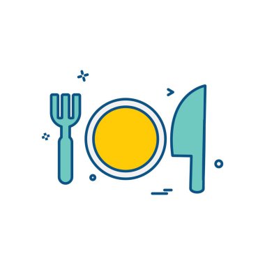 Mutfak simgesi tasarım vektörü 