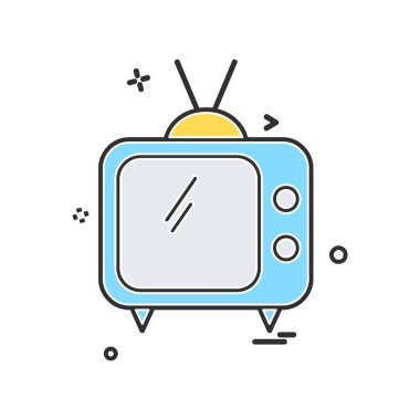 TV simgesi tasarım vektörü
