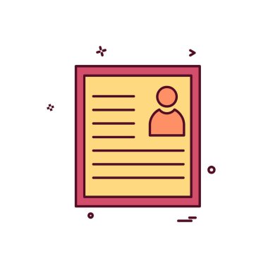 CV simge tasarlamak vektör