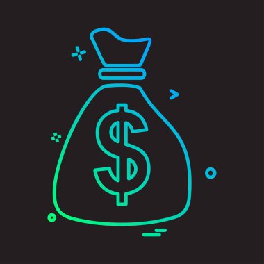 Dolar simgesi tasarım vektörü 