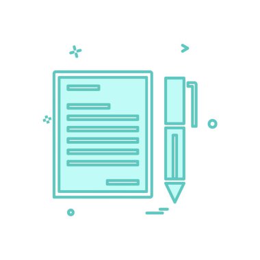 Belge simgesi tasarım vektörü