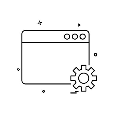 Web yerleşim simgesi tasarım vektörü