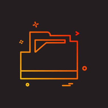 Klasör simge tasarlamak vektör