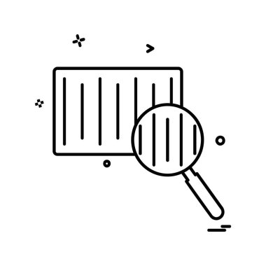 Barkod tarayıcı simgesi tasarım vektörü