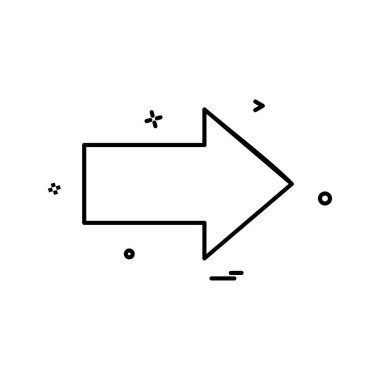 ok doğru yönde simge vektör çizim 