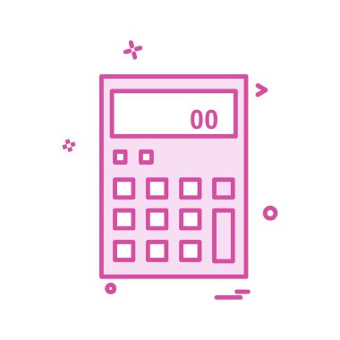 Hesap makinesi simgesi tasarım vektörü 