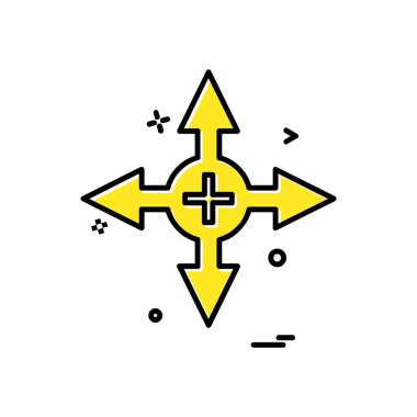 Ok simgesi tasarım vektörü