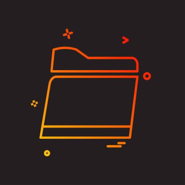 Klasör simge tasarlamak vektör