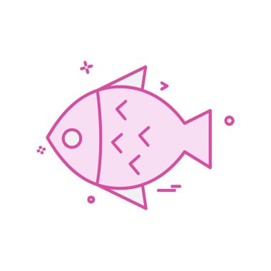 Balık simge tasarlamak vektör 