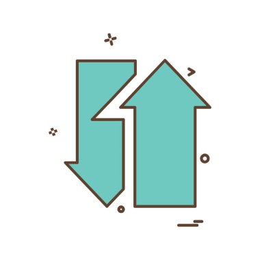 Ok simgesi tasarım vektörü