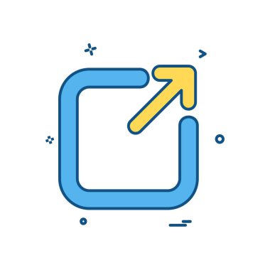 Çıkış simge tasarlamak vektör