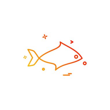 Balık simge tasarlamak vektör 