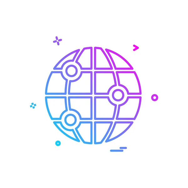 Globe Ikony Designu Vektorové Ilustrace — Stockový vektor