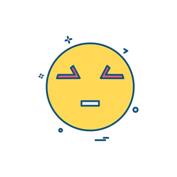 Emoji Icon Design Bunte Vektorillustration — Stockvektor