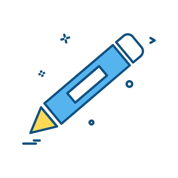 Pencil Icon Design Vector — Stock Vector