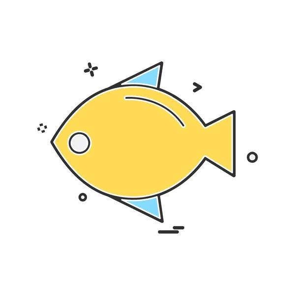 Εικονογράφηση Φορέα Σχεδιασμού Εικονίδιο Ψάρια — Διανυσματικό Αρχείο