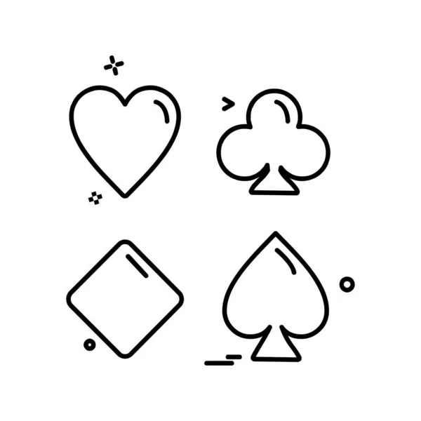 Вектор Дизайну Піктограм Покеру — стоковий вектор