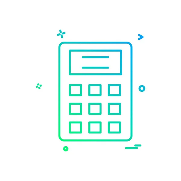Calculator School Icon Vector Design — Stock Vector