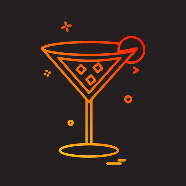 Drink Pictogram Ontwerp Kleurrijke Vectorillustratie — Stockvector