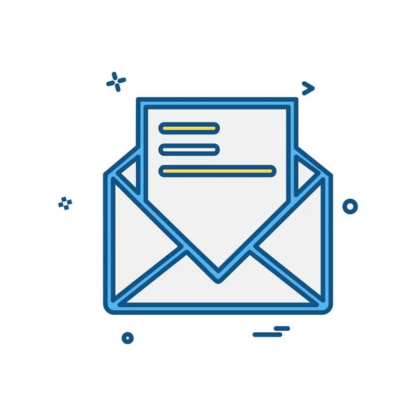 Email Icon Design Illustrazione Vettoriale Colorata — Vettoriale Stock