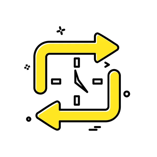 Reloj Icono Diseño Vector — Archivo Imágenes Vectoriales